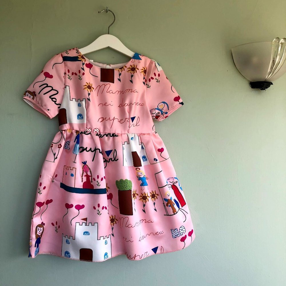 Pink Pop Art Girls Dress